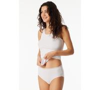 SCHIESSER Damen Midi-Slips, 3er Pack - 3Pack Midi, Stretch Cotton, uni Weiß L