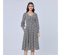 Midi-Teekleid mit Liberty-Druck L