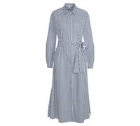 Midikleid ALBA MODA "Kleid Kleid", Damen, Gr. 34, N + K Gr, blau (marine, weiß), Obermaterial: 76% Baumwolle CO. 22% Polyester PES. 2% Elasthan EL., Modern, figurbetont, Kleider Midikleid (18059341-34