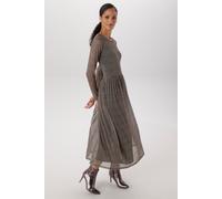 Midikleid ANISTON SELECTED, Damen, Gr. 42, N-Gr, sanftes weiß, schwarz, Mesh, Jersey, Obermaterial: 95% Polyester, 5% Elasthan. Futter: 95% Viskose, 5% Elasthan, bedruckt, gemustert, gepunktet, figuru