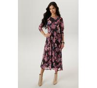 Midikleid ANISTON SELECTED, Damen, Gr. 46, N-Gr, rot (schwarz, orange, petrol, bordeaux, camel, wollweiß, rose, mint, senf), Mesh, Obermaterial: 95% Polyester, 5% Elasthan. Futter: 100% Polyester, bed