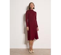 Midikleid APRICOT "Wadelanges Strickkleid", Damen, Gr. 14, Normalgrößen, Strick, burgundy, Strick, , Modisch, figurbetont, gerader Abschluss, Kleider Midikleid, mit Zierknöpfen (88555017-40) burgundy