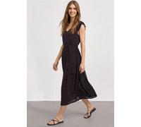 Midikleid aus Mesh mit Leo-Print