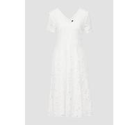 Midikleid aus Spitze mit blickdichtem Futter und floralem Muster 40 creme 2164583.0200.40