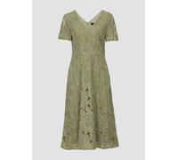 Midikleid aus Spitze mit blickdichtem Futter und floralem Muster 40 Grün 2164583.7721.40