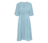 Midikleid B.YOUNG "Casual BYITILDA", Damen, Gr. 34, N-Gr, blau (stone blau), Obermaterial: 61% Viskose CV. 39% Polyester PES., Kleider Midikleid (38992641-34) stone blau