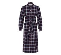 Midikleid B.YOUNG "Damen Casual BYFLANNY", Damen, Gr. 36, N-Gr, lila (fig check), Obermaterial: 100% Baumwolle CO., Kleider Midikleid (37131635-36) fig check