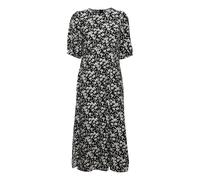 Midikleid B.YOUNG "Kleid BYIBANO", Damen, Gr. 42, N-Gr, schwarz (schwarz mix), Obermaterial: 80% Viskose CV. 20% Nylon NY., Kleider Midikleid (71921000-42) schwarz mix