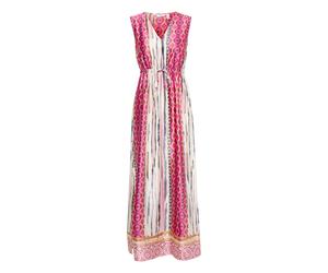 Midikleid B.YOUNG "Kleid BYIPOLI", Damen, Gr. 40, N-Gr, pink (festival fuchsia mix), Obermaterial: 100% Polyester PES., Kleider Midikleid (10001845-40) festival fuchsia mix