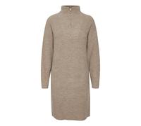 Midikleid B.YOUNG "Kleid BYMISHA", Damen, Gr. XL, N-Gr, grau (cement melange), Obermaterial: 55% Polyacryl PAN. 27% Nylon NY. 10% Polyester PES. 6% Wolle mw. 2% Elasthan EL., Kleider Midikleid (707248