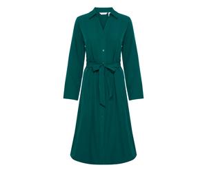 Midikleid B.YOUNG "Kleid BYMMIDDE", Damen, Gr. 38, N-Gr, grün (sea moss melange), Obermaterial: 100% Polyester PES., Kleider Midikleid (74604563-38) sea moss melange