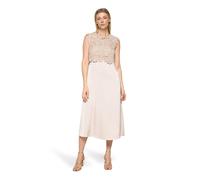 Midikleid BETTY BARCLAY "Damen 2er Set", Damen, Gr. 46, Normalgrößen, grau beige, Obermaterial: 100% Polyester, figurumspielend kurz, U-Boot-Ausschnitt, Kleider Midikleid (90169327-46) grau beige