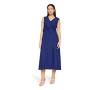 Midikleid BETTY BARCLAY "Damen mit V-Ausschnitt", Damen, Gr. 44, Normalgrößen, electric blau, Obermaterial: 69% Baumwolle, 29% Polyamid, 02% Elasthan, figurumspielend lang, V-Ausschnitt, Kleider Midik