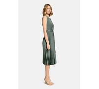 Midikleid BETTY & CO "Damen mit Plissee", Damen, Gr. 40, Normalgrößen, grün (mintgrün), Obermaterial: 100% Polyester. Futter: 100% Polyester, figurumspielend lang, Rundhals, Kleider Midikleid, Plissee