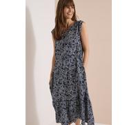 Midikleid mit Split Neck und Print