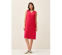 Tunikakleid CECIL, Damen, Gr. L (42), N-Gr, glazed apple rot, Obermaterial: 88% Viskose, 12% Nylon, unifarben, casual, regular fit kniebedeckend, V-Ausschnitt, ohne Ärmel, Kleider, mit Bändern am Auss