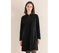 Midikleid CECIL, Damen, Gr. M (40), US-Größen, schwarz, Stoff, 85% Polyester, 12% Nylon, 3% Elasthan, unifarben, normal knielang, V-Ausschnitt, abgesteppt, Kleider Midikleid, mit Reißverschluss-Detail