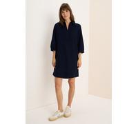 Midikleid CECIL, Damen, Gr. XS (36), US-Größen, blau (urban dunkelblau), Web, 100% Baumwolle, unifarben, normal knielang, V-Ausschnitt, Bündchen, Kleider Midikleid, in Unifarbe (87865868-XS) urban dun