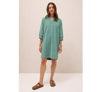 Midikleid CECIL, Damen, Gr. XS (36), US-Größen, grün (jewel grün), Web, 100% Baumwolle, unifarben, normal knielang, V-Ausschnitt, Bündchen, Kleider Midikleid, in Unifarbe (50985704-XS) jewel grün