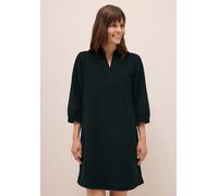 Midikleid CECIL, Damen, Gr. XS (36), US-Größen, ink grün, Web, 100% Baumwolle, unifarben, normal knielang, V-Ausschnitt, Bündchen, Kleider, in Unifarbe (56766365-XS) ink grün