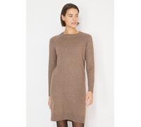 Strickkleid CECIL, Damen, Gr. XXL (46), N-Gr, urban taupe melange, Strick, Obermaterial: 33% Polyester, 31% Polyacryl, 24% Baumwolle, 12% Nylon, unifarben, normal kniefrei, Rundhals, Raglanärmel Ripps