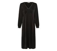 Midikleid CREAM "Damen Kleid CRAlmina", Damen, Gr. 42, N-Gr, schwarz (pitch schwarz), Obermaterial: 97% Polyester PES. 3% Elasthan EL., Kleider Midikleid (25159858-42) pitch schwarz