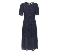 Midikleid CREAM "Damen Kleid CREbana", Damen, Gr. 36, N-Gr, blau (total eclipse), Obermaterial: 60% Polyester PES. 40% Baumwolle CO., Kleider Midikleid (16163612-36) total eclipse