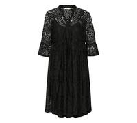 Midikleid CREAM "Damen Kleid CRTiley", Damen, Gr. 36, N-Gr, schwarz (pitch schwarz), Obermaterial: 60% Baumwolle CO. 40% Polyamid PA., Kleider Midikleid (51632251-36) pitch schwarz