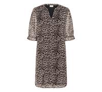 Midikleid CREAM "Kleid CRYuna", Damen, Gr. 34, N-Gr, beige (natrual animal spots), Obermaterial: 100% Polyester PES., Kleider Midikleid (76262719-34) natrual animal spots