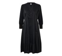 Midikleid CULTURE "Casual CUANTOINETT", Damen, Gr. M, N-Gr, schwarz, Obermaterial: 65% Baumwolle CO. 33% Polyester PES. 2% Elasthan EL., Kleider Midikleid (14681726-M) schwarz