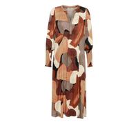 Midikleid CULTURE "Kleid CUdana", Damen, Gr. XL, N-Gr, braun (braun art), Obermaterial: 100% Viskose LENZING ECOVERO CV LenzEcov., Kleider Midikleid (41747220-XL) braun art