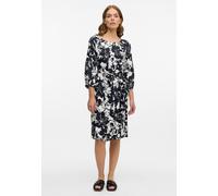 Midikleid ETERNA "LOOSE FIT", Damen, Gr. 36, Normalgrößen, schwarz, 100% Viskose, casual, 3/4-Ärmel, Kleider (11169160-36) schwarz