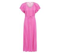 Midikleid ICHI "Casual IHAYA", Damen, Gr. 36, N-Gr, pink (pink, weiß graphic scallop), Obermaterial: 97% Viskose CV. 3% Elasthan EL., Kleider Midikleid (19400652-36) pink, weiß graphic scallop