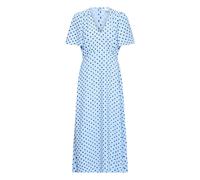 Midikleid ICHI "Casual IHZABBY", Damen, Gr. 40, N-Gr, blau (graphic dot powder blau), Obermaterial: 100% Polyester PES., Kleider Midikleid (10759866-40) graphic dot powder blau