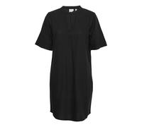 Midikleid ICHI "Kleid IHLINO", Damen, Gr. 36, N-Gr, schwarz, Obermaterial: 58% Leinen LI. 42% Viskose CV., Kleider Midikleid (87824746-36) schwarz