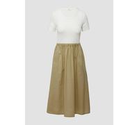Midikleid im Fabricmix mit Eingrifftaschen 38 braun|creme 2164200.8363.38