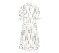 Midikleid KAFFE CURVE "Damen Kleid KCdally", Damen, Gr. 52, N-Gr, weiß (chalk w, schwarz dots), Obermaterial: 100% Polyester PES., Kleider Midikleid (16014464-52) chalk w, schwarz dots