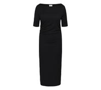 Midikleid KAFFE CURVE "Damen Kleid KCkristin", Damen, Gr. L, N-Gr, schwarz (schwarz deep), Obermaterial: 95% Polyester PES. 5% Elasthan EL., Kleider Midikleid (39752964-L) schwarz deep