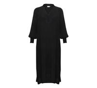 Midikleid KAFFE CURVE "Damen Kleid KCmiriam", Damen, Gr. 44, N-Gr, schwarz (schwarz deep), Obermaterial: 100% Viskose LENZING ECOVERO CV LenzEcov., Kleider Midikleid (18757911-44) schwarz deep