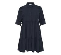 Midikleid KAFFE CURVE "Damen Kleid KCnana", Damen, Gr. 50, N-Gr, blau (midnight marine), Obermaterial: 100% Baumwolle CO., Kleider Midikleid (37689863-50) midnight marine