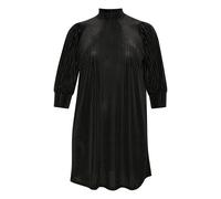 Midikleid KAFFE CURVE "Kleid KCcacanna", Damen, Gr. M, N-Gr, schwarz (schwarz deep cc.), Obermaterial: 90% Polyester PES. 10% Elasthan EL., Kleider Midikleid (25064167-M) schwarz deep cc.