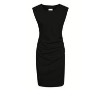 Midikleid KAFFE "Damen Kleid India", Damen, Gr. XS, N-Gr, schwarz (schwarz deep), Obermaterial: 80% Polyester PES. 17% Viskose CV. 3% Elasthan EL., Kleider Midikleid (31931549-XS) schwarz deep