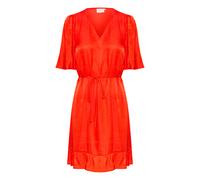 Midikleid KAFFE "Damen Kleid KAdevi", Damen, Gr. 42, N-Gr, rot (grenadine), Obermaterial: 55% Viskose CV. 45% Polyester PES., Kleider Midikleid (36698346-42) grenadine