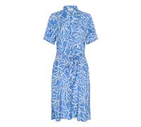 Midikleid KAFFE "Damen Kleid KAemine", Damen, Gr. 40, N-Gr, blau (ultramarine with chalk print), Obermaterial: 50% Viskose CV. 50% Viskose LENZING ECOVERO CV LenzEcov., Kleider Midikleid (68032647-40)