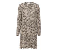 Midikleid KAFFE "Damen Kleid KAevity", Damen, Gr. 36, N-Gr, grau (grau, schwarz graphic simili), Obermaterial: 100% Viskose LENZING ECOVERO CV LenzEcov., Kleider Midikleid (91760362-36) grau, schwarz