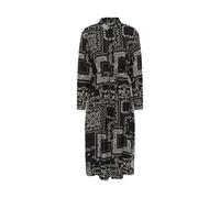 Midikleid KAFFE "Damen Kleid KAgardenia", Damen, Gr. 34, N-Gr, schwarz (schwarz, turtledove scarf print), Obermaterial: 50% Viskose CV. 50% Viskose LENZING ECOVERO CV LenzEcov., Kleider Midikleid (583