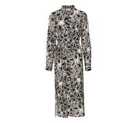 Midikleid KAFFE "Damen Kleid KAhannah", Damen, Gr. 36, N-Gr, schwarz (schwarz, light beige flower), Obermaterial: 80% Viskose CV. 20% Polyamid PA., Kleider Midikleid (90311645-36) schwarz, light beige