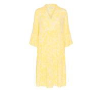 Midikleid KAFFE "Damen Kleid KAhera", Damen, Gr. 42, N-Gr, gelb (straw, chalk, schwarz petit fleur), Obermaterial: 100% Viskose LENZING ECOVERO CV LenzEcov., Kleider Midikleid (57699006-42) straw, cha