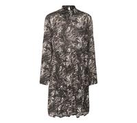 Midikleid KAFFE "Damen Kleid KAlinda", Damen, Gr. 36, N-Gr, schwarz (schwarz, grau abstract graphic), Obermaterial: 100% Viskose LENZING ECOVERO CV LenzEcov., Kleider Midikleid (77898909-36) schwarz, 