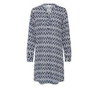Midikleid KAFFE "Kleid KAmarana", Damen, Gr. 40, N-Gr, blau (midnight chalk graphic), Obermaterial: 100% Viskose LENZING ECOVERO CV LenzEcov., Kleider Midikleid (75256506-40) midnight chalk graphic